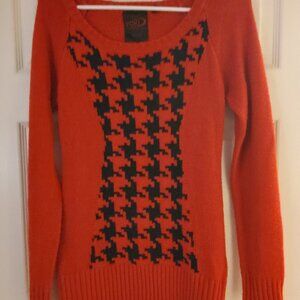 Red and black sweater